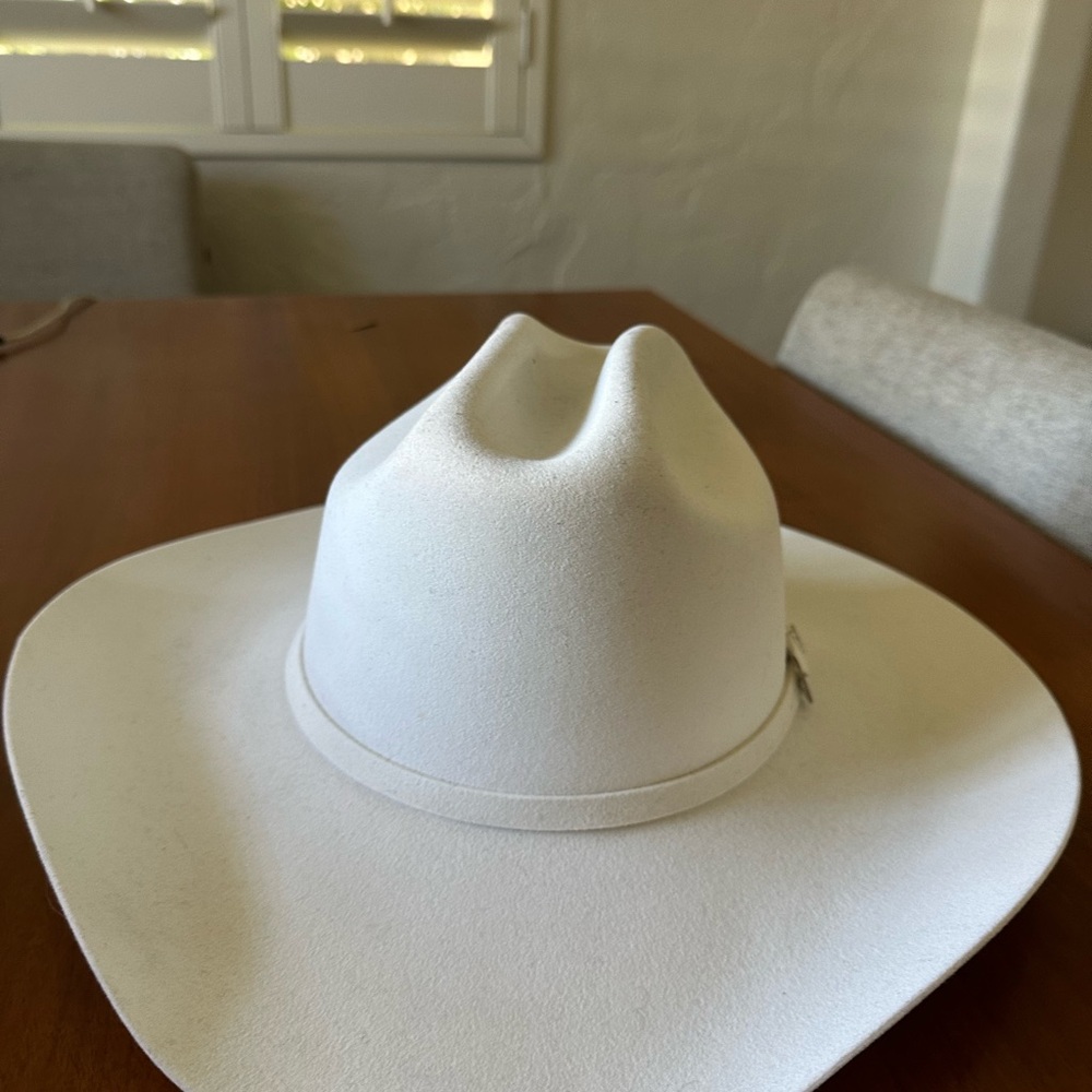 Stetson White 3X Cowboy Hat - Picture 2 of 7